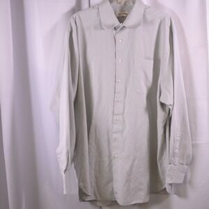 VTG John W Nordstrom Gray Striped Dress Shirt Long Sleeve Mens 17.5‑35